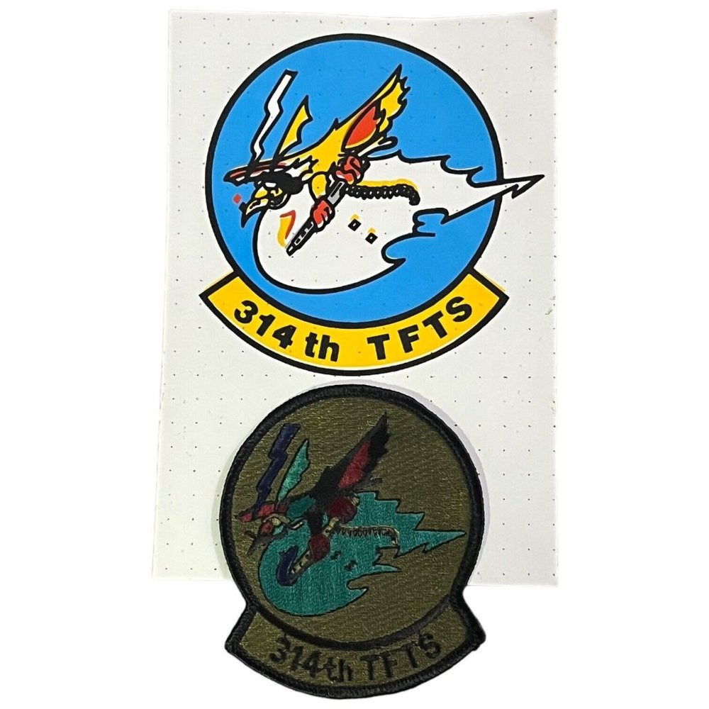314th TAC FIGHTER TRAINING SQUADRON Patch Subdued BONUS Sticker